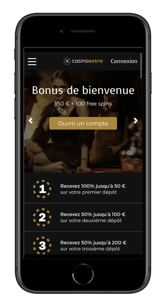 Création de compte sur l'application mobile Casino Extra
